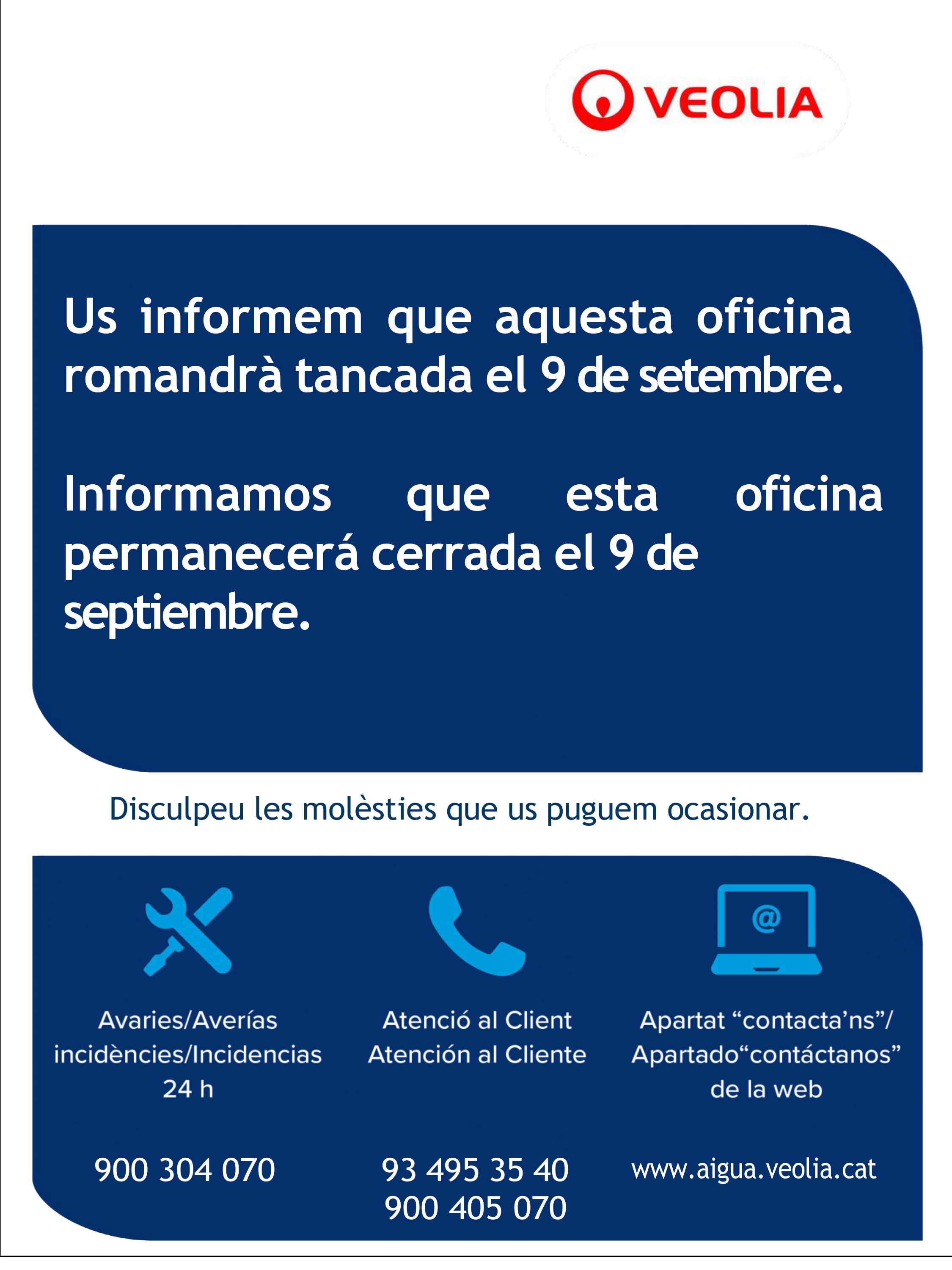 Tancament de l'oficina de Bellvei